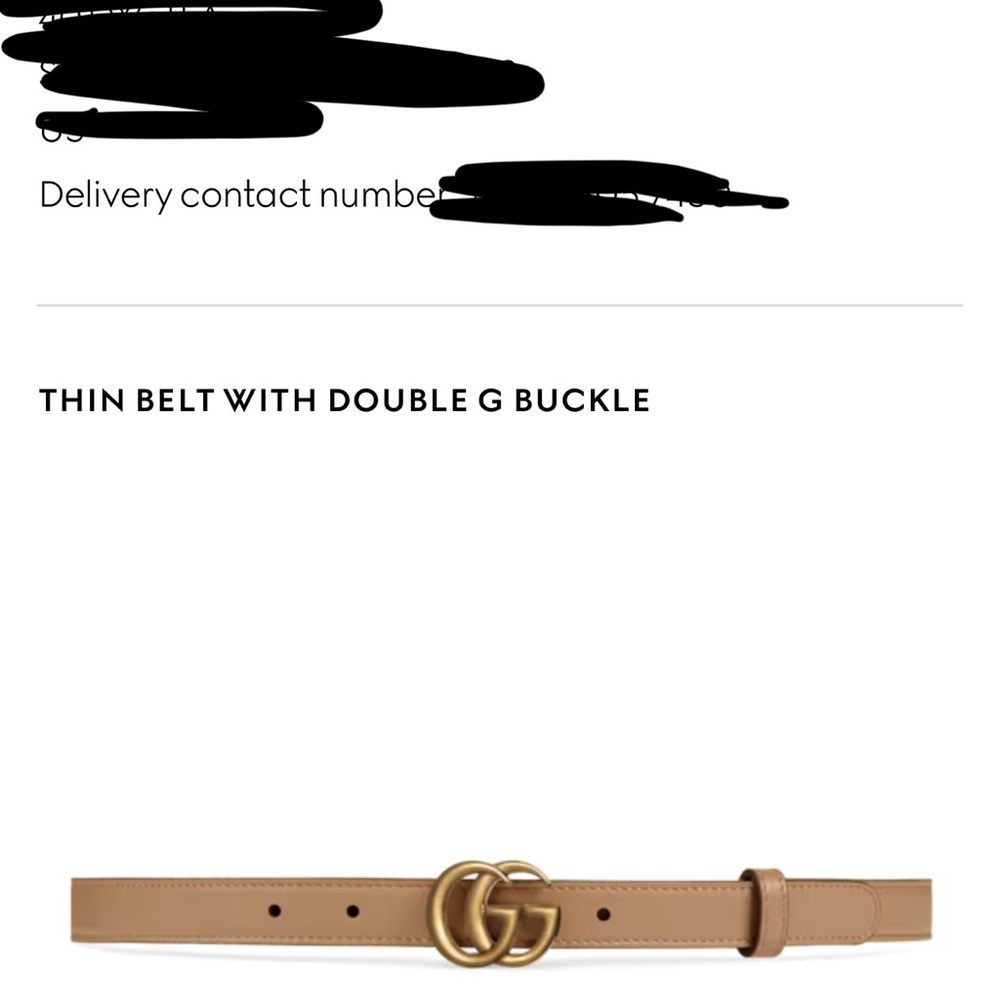 Gucci Tan Belt with Gold Double G Buckle